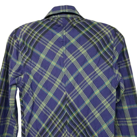 NEW Free People Ruth Long Button Front Shirt Dress Duster Jacket Purple Green - Picture 15 of 15